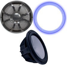 Wet Sounds Revo 12" Sub Grill RGB Ring-Black Sub and Black Closed SW Grill-4 Ohm