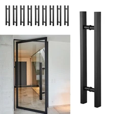 Long Door Handle Ladder Pull Handle Entry Door Stainless Steel Matte Black