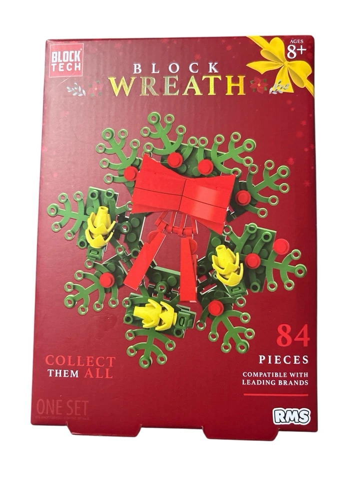 NEW, Block WREATH CHRISTMAS Building Block Set 84 Pieces - Image 2 of 3