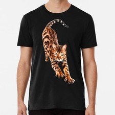 Bengal Cat Stretching Size S to 5XL Made in the USA T-Shirt