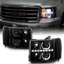 LED Headlights Driver Passenger Side for 2007-2013 GMC Sierra 1500 2500HD 3500HD