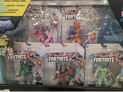 Fortnite Party Pack 5 Figures Bonus Virtual Items Included!