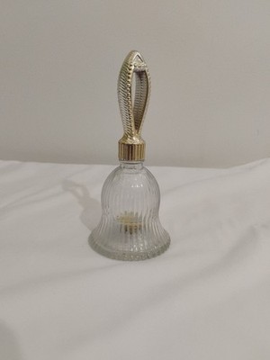 Vintage Avon Regence Cologne Clear Glass Bell EMPTY 5''H