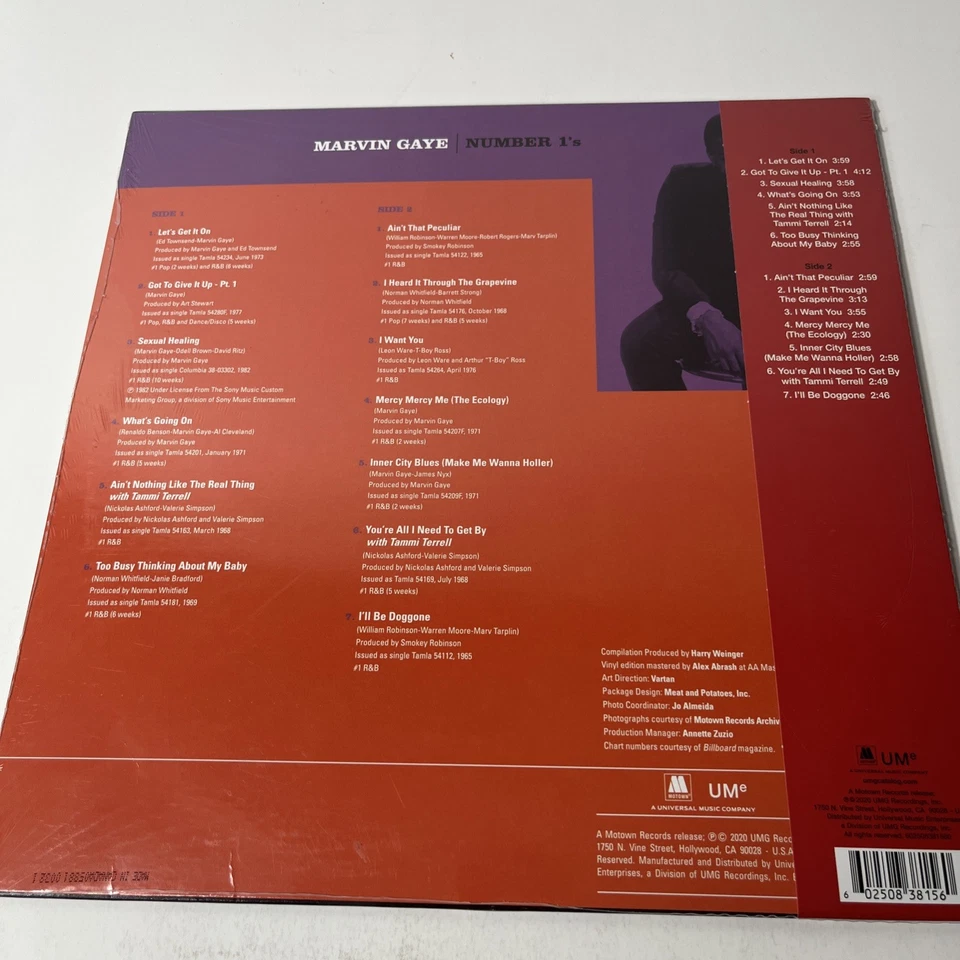 Marvin Gaye 1's Number Ones  [Limited Edition] Translucent Purple NEW Sealed LP - Image 3 of 3