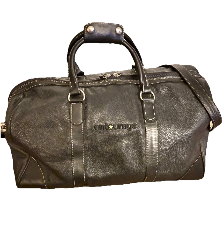 Bolso de Lona Bamph de Cuero Negro Roots Canada para tripulación de *Entourage* Foto 4 de 4