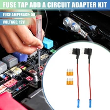 1 Set Universal 2pcs Car Fuse Tap 12V with 2pcs 5A Micro3 ATL Blade Type Fuse