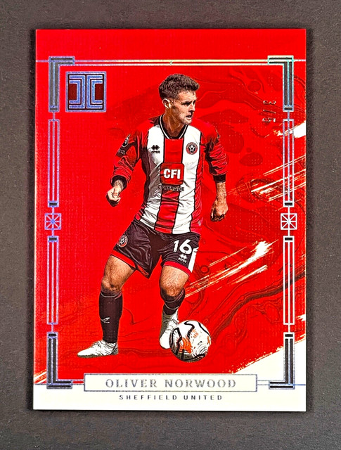 3/5 RUBY & SILVER - OLIVER NORWOOD - PANINI IMPECCABLE SOCCER - SHEFFIELD UNITED