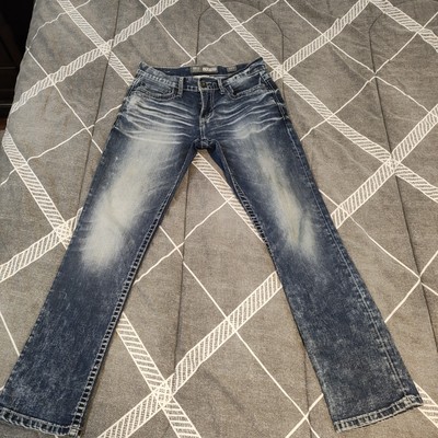 Women's BKE Carter Straight Leg Jeans 29S Small Stains Front Leg See Pics