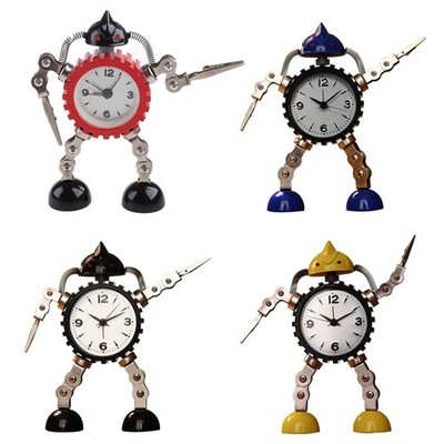 Gear Robot Desktop Alarm Clock for Creative Student Silent for Time Clocks