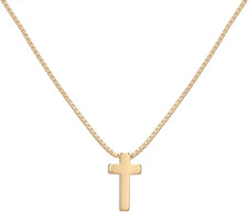 Cross Necklace for Women Dainty 14K Gold Silver Plated Cross Choker Pendant Jewe