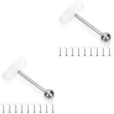 20 sztuk Pierścienie na język Owalny kształt Paznokcie na język Kreatywna biżuteria do piercingu