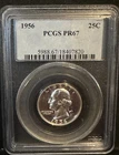 1956 SILVER Washington Quarter PCGS PR67