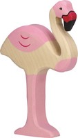 Flamingo Von Holztiger Holztier Holzvogel Spielfigur Handmade Made In Europe