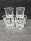 7 LUMINARC WORKING GLASS #500 CLEAR PANELED DOUBLE OLD FASHION ROCKS GLASSES...