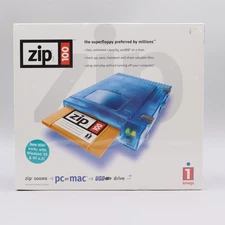 Iomega Zip 100 Portable USB Drive PC or Mac Compatible New in Box Factory Sealed