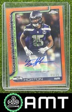 Tory Horton RC 2025 Topps Chrome 13/25 Rookie Auto Orange Refractor Seahawks