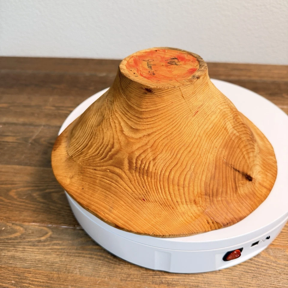 Natural Rustic Hand Carved Wooden Fruit Bowl Decor - Image 4 of 4