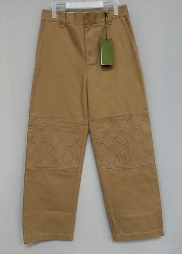 Gucci GG Supreme pantalon en relief pantalon panneau beige 30 114985450