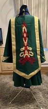 Pre-loved Green Gold Irish Costume. Shoes and Original Irish Broaches. VGC