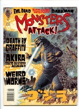 MONSTERS ATTACK MAGAZINE 4 9/90 GODZILLA SAM RAIMI INTERVIEW NICK CUTI ALEX TOTH