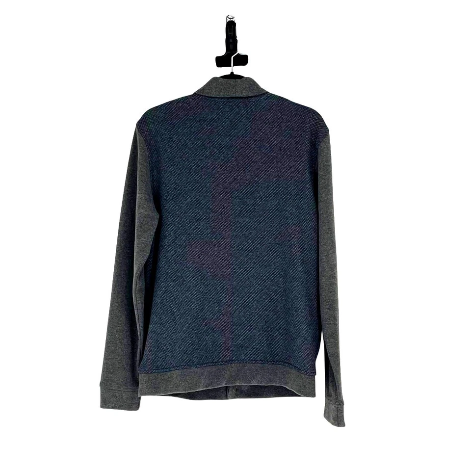 Cárdigan tejido Ted Baker gris y azul con cuello chal - Talla L - Academia Grandpa Foto 2 de 4