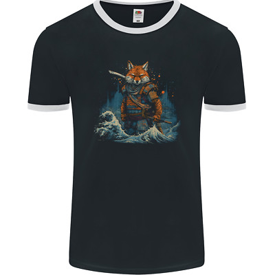 A Japanisch Samurai Kitsune Bushido Ronin Herren Ringer Maglietta Fotl