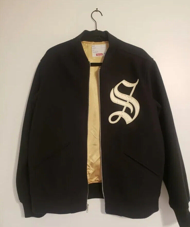 Supreme old english stadium jacket Lサイズ