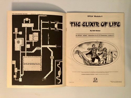 TSR RPGA Module 4 The Elixir Of Life 1st Edition AD&D Prophecy of Brie - Picture 4 of 7