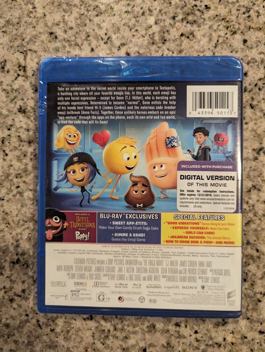 The Emoji Movie (Blu-ray, Digital, 2017) - Brand New Sealed
