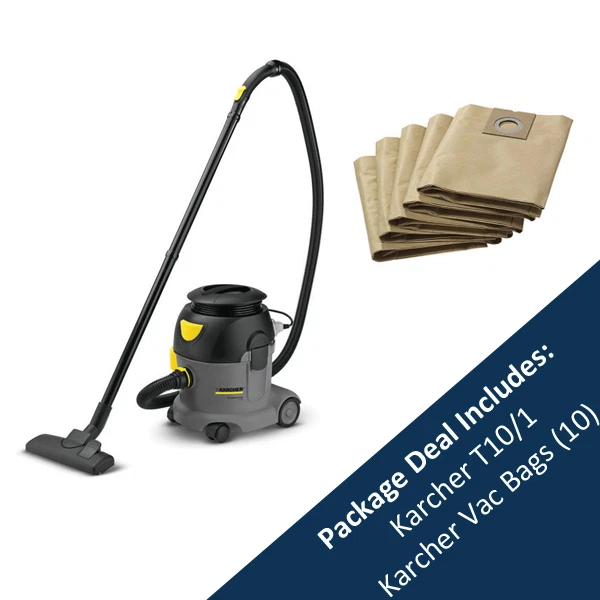 KARCHER VACUUM CLEANER BAGS FOR T10/1 PLUS PACK OF 10 BAGS - 15274110 +  95332110 | eBay