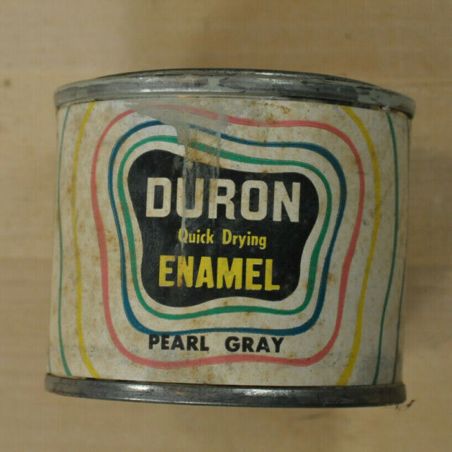 Duron Pearl Gray Vintage Quarter Pint Paint Can 4 oz Enamel eBay