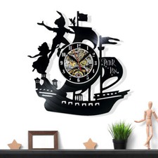 Peter Pan Vinyl Record Wall Clock Gift Surprise Ideas Friends Birthdays Decor