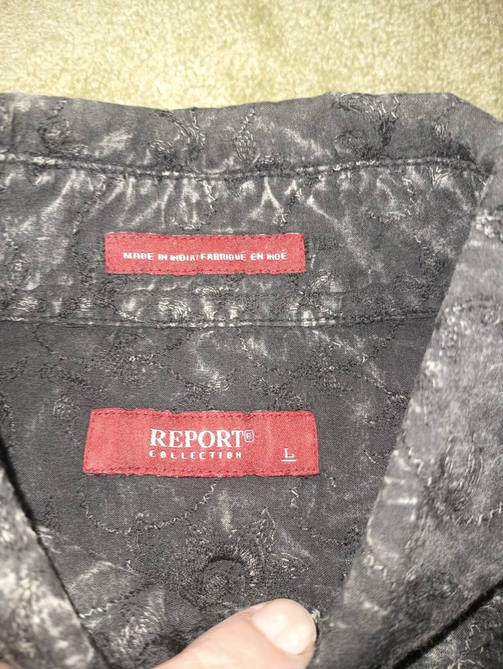 Camisa Western Para Hombre Negra Deliberadamente Envejecida.Colección Informe.¡Única! Foto 2 de 4