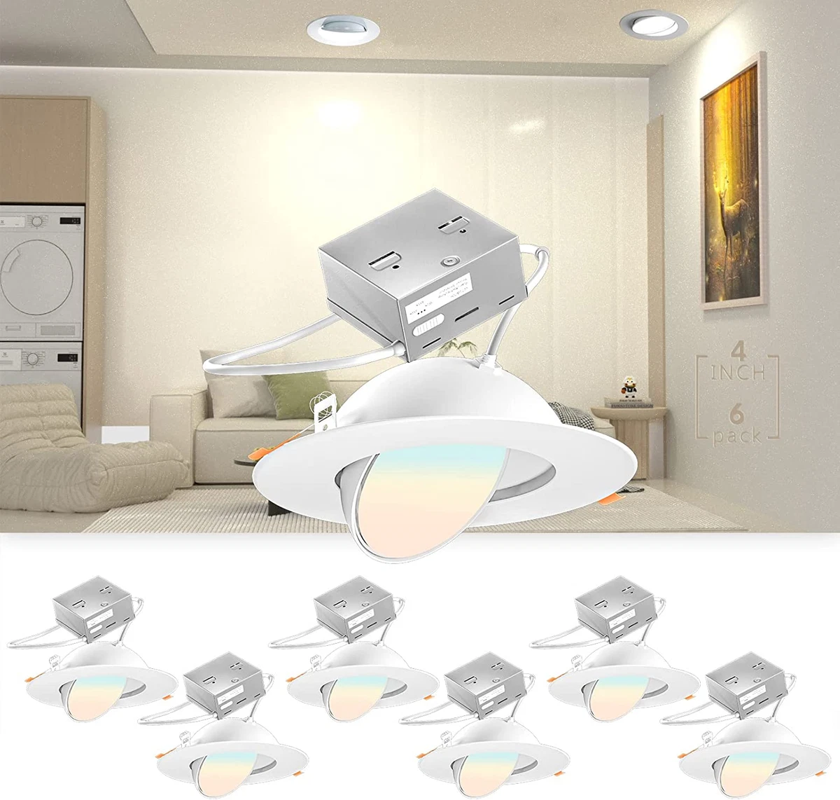4 inch gimbal led deals