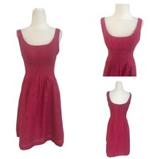 Nine West Ribbed Sheath Dress Pink Fit and Flare. Size 2