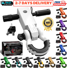 Heavy Duty 2 Trailer Shackle Hitch Receiver Tow Hook 34 D-ring Recovery Kit