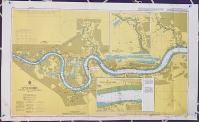 Admiralty 3337 England-East Coast River Thomes Margaret Ness To Tower Bridge Map
