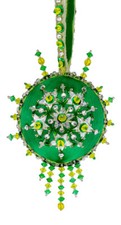 The Cracker Box Inc Christmas Ornament Kit Lemon Rind on Emerald Golden Oldie