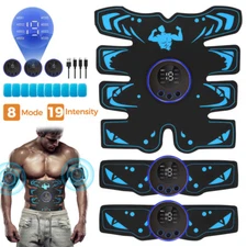 Muscle Stimulator EMS Ab Trainer Tens Unit Stimulater Abs Massager Exercise Belt