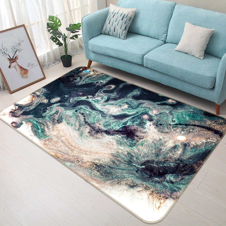 3D Abstraktes Grün NMN1374 Spiel Teppich Mat Elegant Foto Teppich Eve 2023