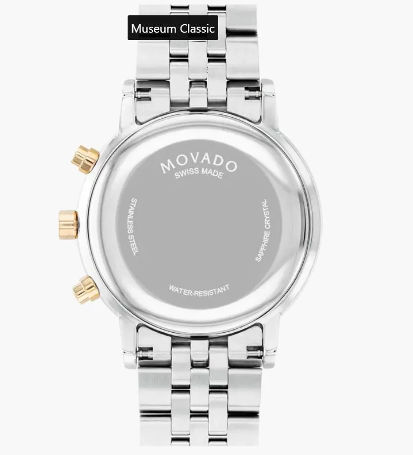 Movado Museum Classic Gold Tone Stainless Steel Black Dial Quartz Watch 0607777 - Image 3 of 4
