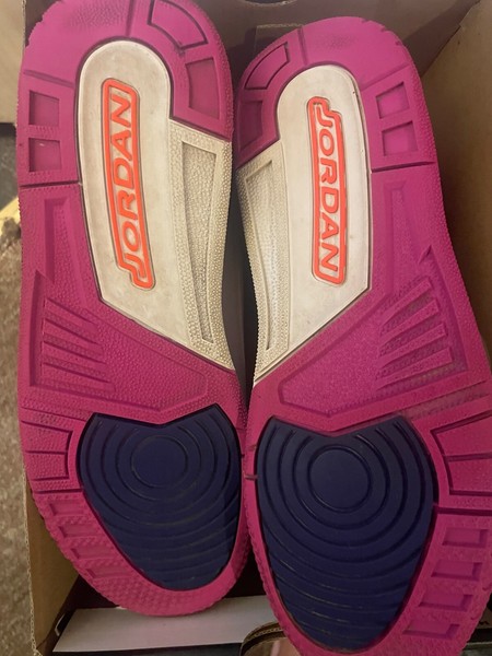 Air Jordan 3 GG Barely Grape 2020 Talla 7 Usado Raro Retro Auténtico Púrpura MJ OG 3