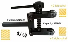 Knurling Tool holder clamp type 8mm shank with an extra pair of knurls