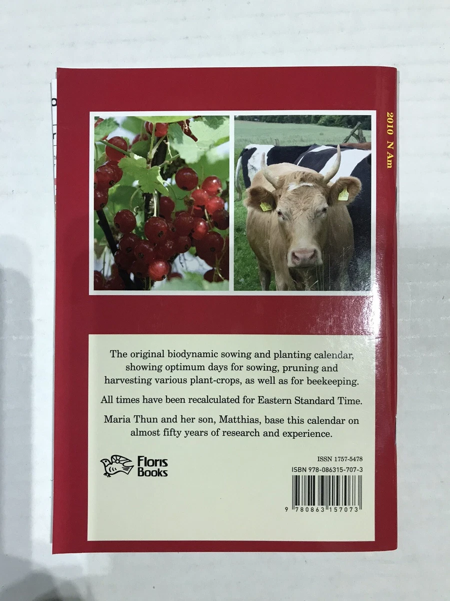 NORTH AMERICAN BIODYNAMIC SOWING AND PLANTING CALENDAR By Maria Thun &  Matthias | eBay