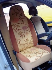 TO FIT A FIAT DUCATO MOTORHOME 2001 MODEL , SEAT COVERS, PEONY VINE MH-198