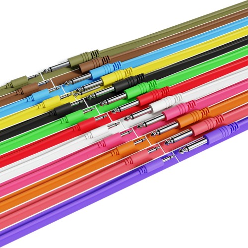 1-Pack - Mono Patch Cables - TS 3.5mm 1/8" to 6.35mm 1/4" Eurorack Synth CV Gate - Picture 2 of 54