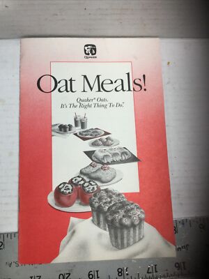 Vintage 1988, ''Oat Meals!'' By Quaker Oats Company Paperback Recipe Booklet Nice