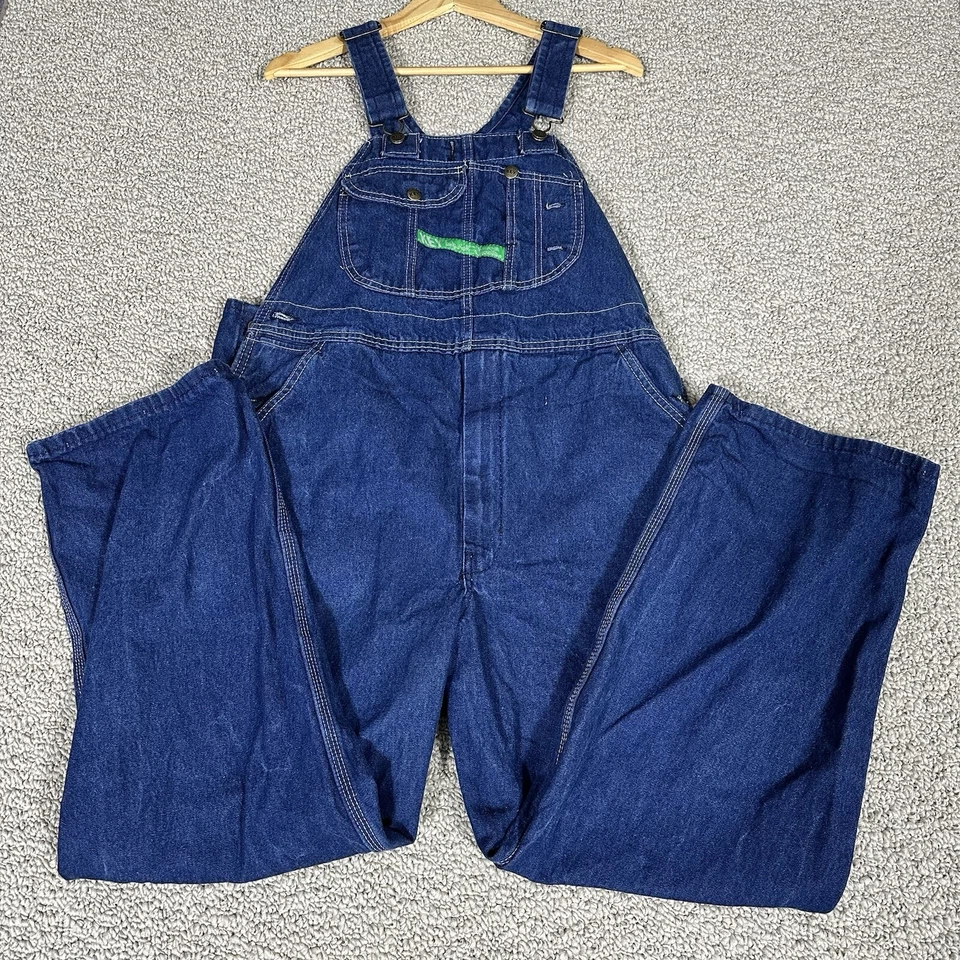Mono con tirantes de mezclilla Key Imperial para hombre 38x28 azul Jean carpintero ropa de trabajo agricultor Foto 2 de 4