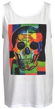 Men's Tank Top Val Denham Trans Art Industrial Psychic TV PTV Skull