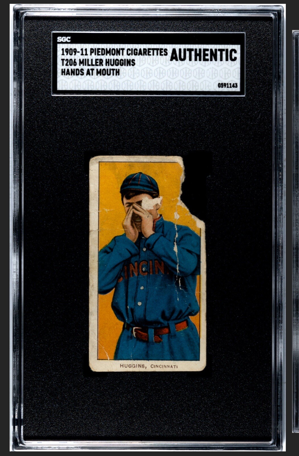 1909-11 T206 - Hands Cupped Around Mouth Miller Huggins Piedmont HOF